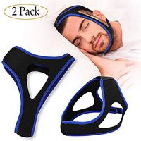 JUNwd Triangular Anti-Snoring Headband 2PCS Adjustable Chin with Stop Snoring Equipment Sleep Aid Nose Exhaust and Snoring Sleep Breathing Apparatus Men and Women (Blue)