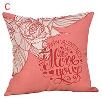 scamper Happy Valentine's Day Throw Pillow Covers Romantic Gift Love Cushion Cases Decorative Sofa Tree Hearts - Couples Set