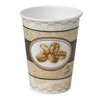 Dixie PerfecTouch 12 oz. Insulated Paper Hot Coffee Cup by GP PRO (Georgia-Pacific), Beans Design, 5342BE, 1,000 Count (50 Cups Per Sleeve, 20 Sleeves Per Case)