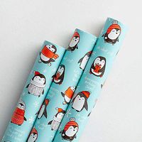 Dayspring Happy Christmas Penguins - Premium Christmas Wrapping Paper - Set of 3