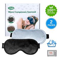 Dry Eye Mask Moist Heat Eye Compress(2 Packs), TOPOINT Microwave Heated Eye Mask for Dry Eyes, Flaxseed Cassia Seed Sleeping Mask