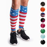 dimok Calf Compression Sleeves Pair - Leg Compression Socks for Calves Running Women Men - Best for Shin Splint Muscle Pain Better Circulation (M/L)