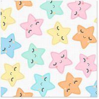 Smiling Pastel Stars Wrapping Paper Roll