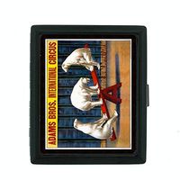 Perfection In Style Metal Cigarette Case Vintage Circus Design 007