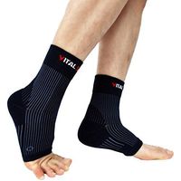 Vital Salveo - Germanium Ankle Support, Compression Ankle Sleeves/Braces, Relieve Plantar Fasciitis, Ideal for Sports and Daily Wear-X-Large (Pair)