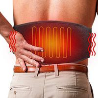 ARRIS Heating Pads for Back Pain - Heating Wraps with 7.4V Rechargeable Battery Far Infrared Heat Therapy, Heated Waist Belt for Lower Back Abdominal Stomach Lumbar Thigh Muscle Strain, for Men Women