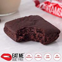 Eat Me Guilt Free High Protein Brownie: Healthy Low Carb Snack or Dessert, 20g Protein, Chocolate (12 Count)