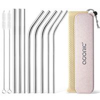 Stainless Steel Straws, Adoric Set of 8