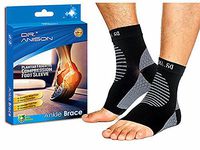 DR.ANISON Ankle Brace Sleeve Support Plantar Fasciitis Compression Socks Premium Foot Sleeve for Men Women Foot Pain Relief Heel Pain Treatment with Arch Support Sock Soothers
