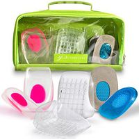 Useful Set of Heel Pads for Plantar Fasciitis Support. 3 Shoe Inserts for Relief of Pain from Heel Spurs. Excellent for Training, (Medium Shoes Sizes Between 7 and 9.5)