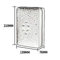 Xiao Portable Moisturizing Cedar Wood Case Small Mini with Hygrometer Cigar Box, 210x139x76mm Cigar Humidor (Color : Black)