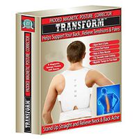 Padded Posture Support Magnetic Back and Shoulder Support for All Day Comfort (Large, Brown)