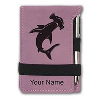Mini Notepad, Hammerhead Shark, Personalized Engraving Included (Pink)