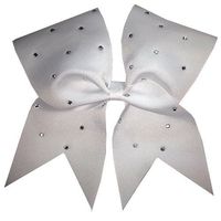 Big Classic Sparkle Cheer Bow- White