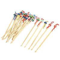 uxcell Bamboo Japanese Doll Ear Wax Pick Spoons Earwax Remover Earpick 20pcs