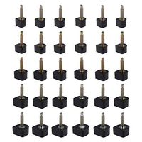 Cosmos 15 Pairs High Heel Tips Shoes Replacement Tap Caps, 5 Size, 8/9/10/11/12mm, U-Shape, Black