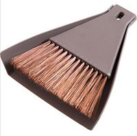 Xifando Mini Desktop Broom and Dustpan Set Household Dust Pan and Brush Cleaning Tool (Coffee)
