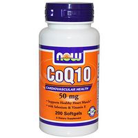 Now Foods, CoQ10, 50 mg, 200 Softgels