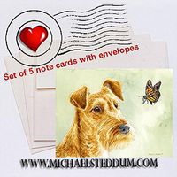 Michael Steddum Flight Path, Irish Terrier Note Card Set