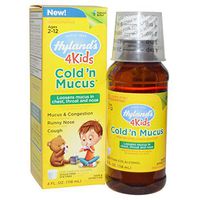 Hyland's, 4 Kids, Cold 'n Mucus, 4 fl oz (118 ml) - 2pc