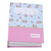GUAngqi 50 Pages Vintage Floral Blooming Photo Album Book Image Scrapboo,Pink plaid floral