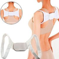 Therapy Posture Corrector Back Support Body Back Pain Lumbar Belt Orthopaedic Adjustable Shoulder (Nude, X-Large)