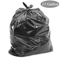 Bearals Trash Bags, 13 Gallon Garbage Bags Rubbish Bags Wastebasket Liners for Home, Kitchen, Office, Bathroom, Bedroom (Black, 60 Counts)