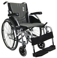 New Karman S-Ergo 115 ( S-Ergo115Q18SS ) Ultra Lightweight Ergonomic Wheelchair with Swing Away Footrest and Quick Rrelease Wheels in Silver, 18 Seat Width by Karman Healthcare