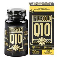 Cvetita Herbal,Pure Gold Co Enzyme Q10 CoQ10 180 softgels Supplement with Green Tea Extract,Ubiquinol,Powerful Antioxidant,General Health and Energy,High Strength,Skin Support,Exercise Performance
