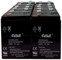 12 Pack 6v 5AH Battery for Sonnenschein S100 S200 S300 S6246IS SN640 SSG DM1 DM2 Sure Lites SLC-1 UN Teledyne 2RL6S5PH S64 S65 2RL6S5R SQ6S5 Telesys DB645 Tempest TR4-6A ToPin TR6V4 Tork CYL1LA