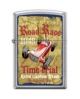 Zippo 1948 Road Race Street Chrome Windproof Pocket Lighter NEW