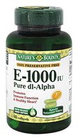 Nature's Bounty Vitamin E 1000 IU Softgels Pure DL-Alpha 60 Soft Gels (Pack of 2)
