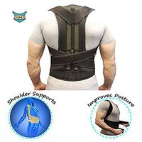 Back Brace Medical Grade Lumbar Support Posture Corrector for Men Women and Teens, Relieve Lower Lumbar Back Pain from Muscle Strains and Sprains, Sciatica, Scoliosis. (M)