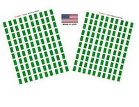 Made in USA! 100 Country Flag 1.5" x 1" Self Adhesive World Flag Scrapbook Stickers, Two Sheets of 50, 100 International Sticker Decal Flags Total (Nigeria)