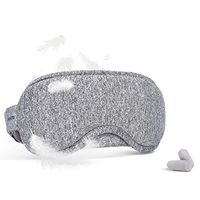 Sleep Eye Mask for Men Women,3D Contoured Cup Sleeping Mask & Blindfold with Ear Plug,Concave Molded Night Sleep Mask,Block Out Light,Soft Comfort Eye Shade Cover for Travel Yoga Nap (Gray)