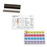 Bundle - 3 Items: Spanish Four-A-Day Med Planner, EZ Comm Board - Spanish and Magnetic Document Clamps