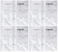 Justrite 26827 Aluminum/Polyethylene Disposable Bucket Liner with Twist-Tie, for Smoking Receptacles (4 X Pack of 10)