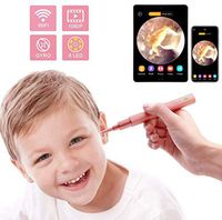 Ear Endoscope, 1080P Wireless Ear Wax Removal, Super Light Lens Earwax Cleaning Tool with 6 LED Lights, WiFi Ear Otoscope Camera with 3-Axis Gyroscope, Compatible with Smartphone & Tablet (Rose Gold)