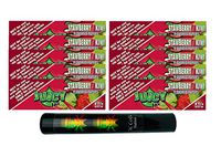 Herb Airtight Tube Pocket Protector with Juicy Jay's Strawberry Kiwi 1.25 Flavored Hemp Rolling Papers 10 Count DC Crafts Nation- Rasta Skull