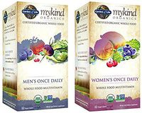 Garden of Life Supplement Bundle (2 Items) – MyKind Organics Men's Once Daily + MyKind Organics Women's Once Daily – 60 tablet size