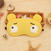 Kiki Monkey Cute Carton Animal Emoji Sleeping mask Soft Lightweight Comfortable Breathable eyeshade Steaming Icing Eye Patch Travel nap Sleeping blinder Eye Health Care Sleep Masks