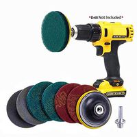 HUOX Power Scrub Pads Drill Attachment,Sponge Cleaning Kit for Tile Bathroom Bathtub Floor Kitchen Scrub Brush Cleaning Kits 8 Pack