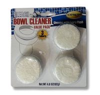 Toilet Bowl Cleaner Sanitizer 3 White Tablets (2 Packs) &