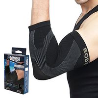 BODYCHI Seamless Elbow Brace Compression Support Sleeve Pair, for Tendonitis, Tennis Elbow, Golf Elbow Treatment, 20-30 mmHg, Large