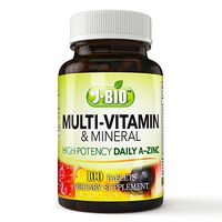 J-bio MultiVitamin & Mineral for Men Women,Natural Multivitamins Supplement with 21 Vitamins and Minerals