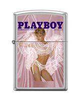 Zippo Playboy Cover June 1983 Pocket Lighter, Satin Chrome