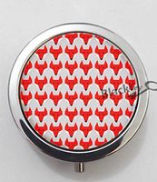 BlackKey Vintage Cute Fox Pattern 3-Compartment Decorative Pocket Gift Box Case Organizer for Pill, Color 1 -1277