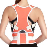 NACHEN Unisex Back Support Belts Posture Corrector Back Brace Improves Posture and Provides for Lower and Upper Back Pain Men and Women,Pink1,XL