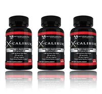 X-Calibur - Male Support for Men - Natural Stamina, Endurance, Energy, Strength Boost (90 Capsules) Build Muscle Size - with Manganese - (Pack of 3 Bottles)