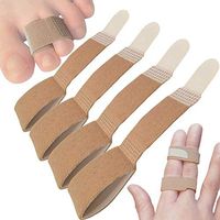Chiroplax Non-Elastic Toe Wraps Buddy Tape (4 Pack) Broken Overlapping Hammer Toe Separator Brace Finger Cushion Bandages Splint Straightener